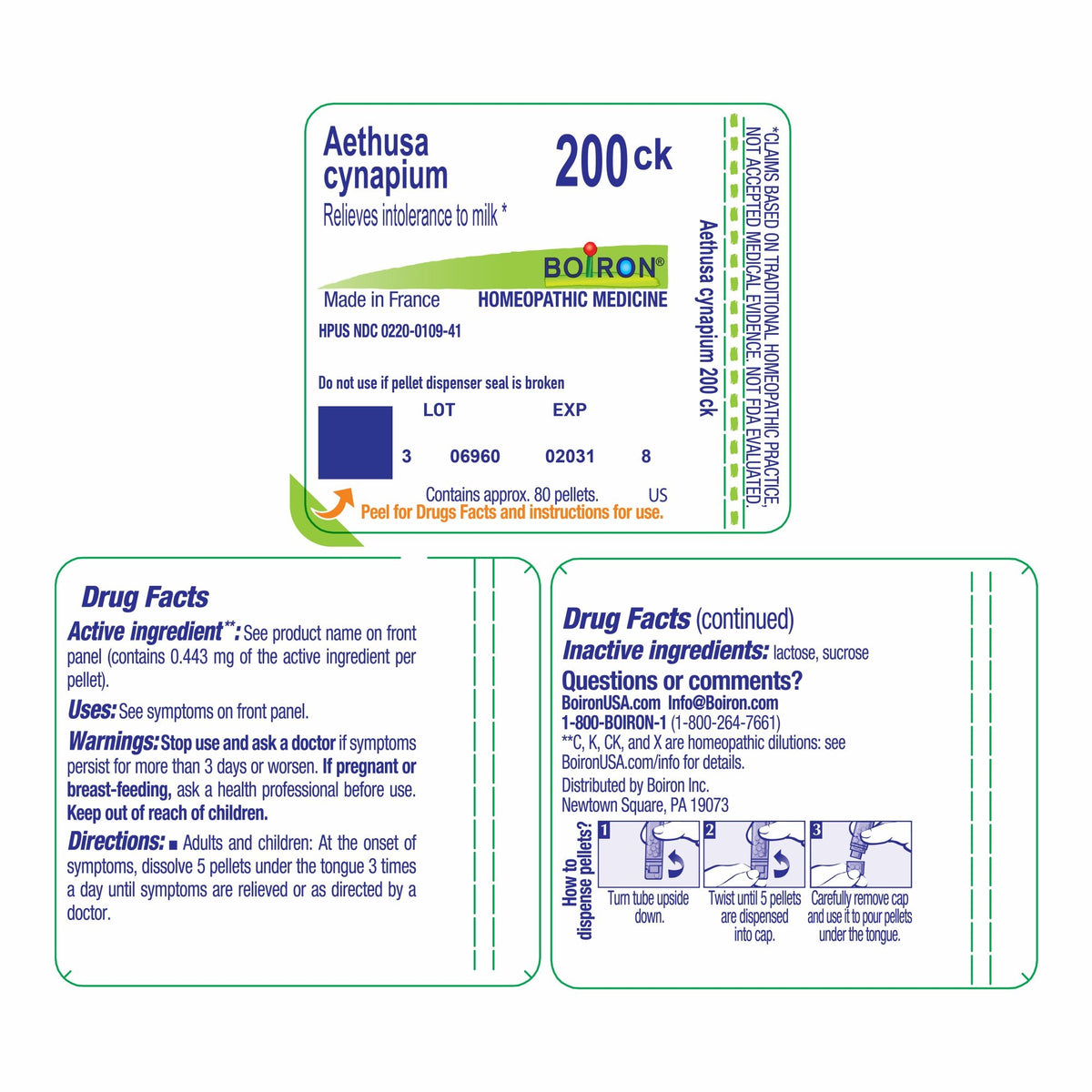 Boiron Aethusa Cynapium 200CK Homeopathic Single Medicine For Digestive 80 Pellet