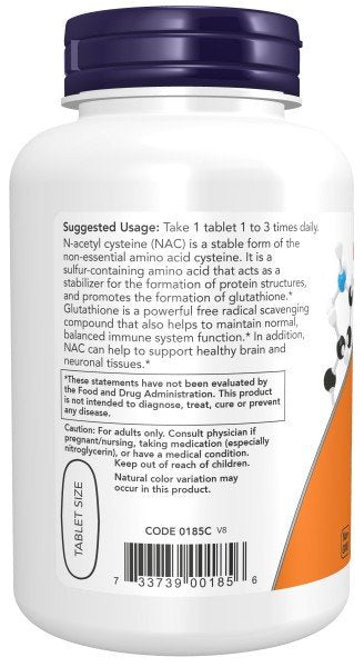 Now Foods NAC (N-Acetyl Cysteine) 1,000 mg 120 Tablet