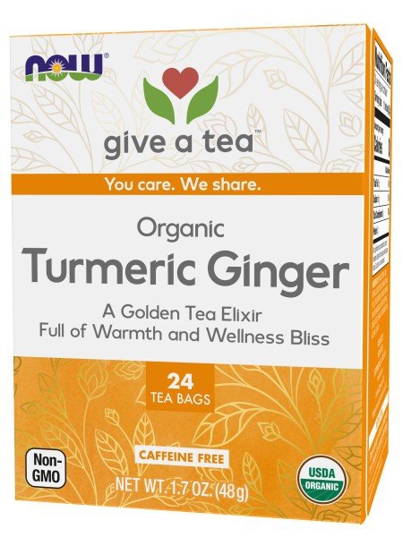 Now Foods Organic Turmeric Ginger Tea 24 ct Box