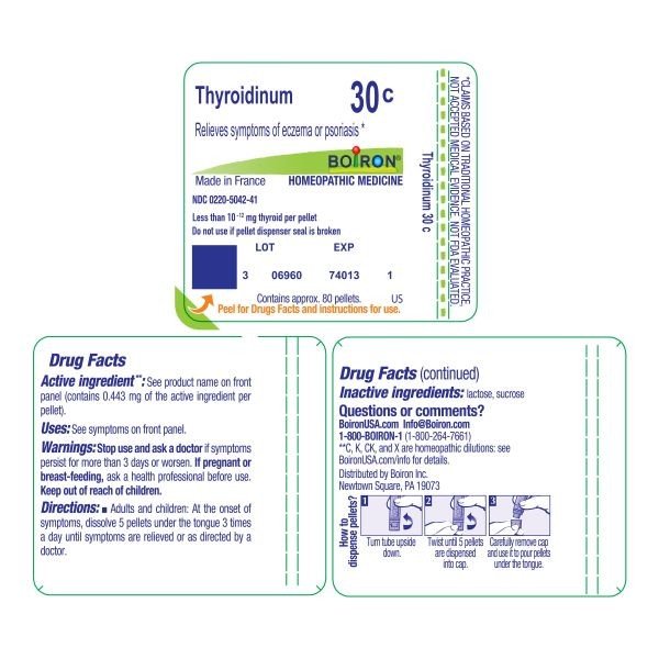 Boiron Thyroidinum 30C Homeopathic Single Medicine For First Aid 80 Pellet