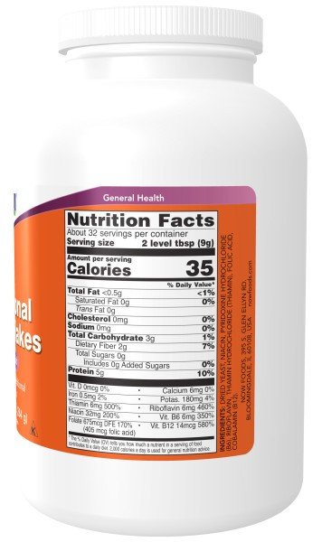 Now Foods Nutritional Yeast Flakes 10 oz Flake