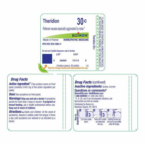 Boiron Theridion 30C Homeopathic Single Medicine For Digestive 80 Pellet