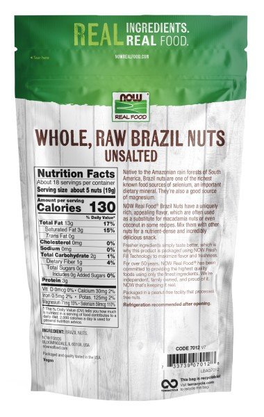 Now Foods Brazil Nuts Raw 12 oz Bag