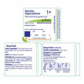 Boiron Aesculus Hippocastanum 1M Homeopathic Single Medicine For Personal Care 80 Pellet