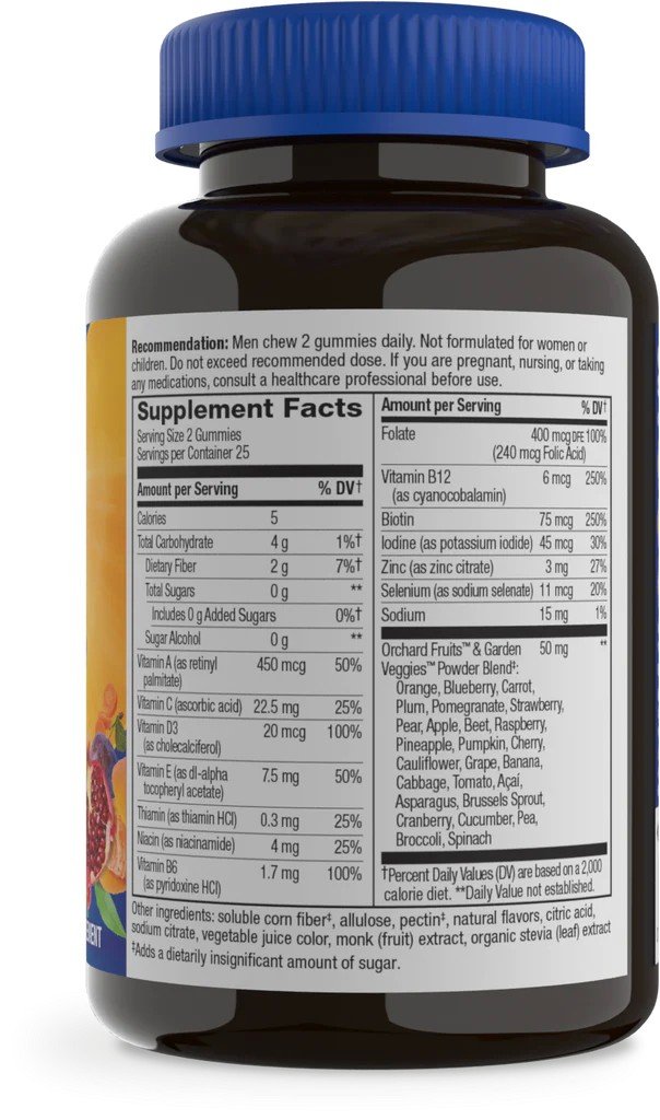 Nature&#39;s Way Alive! Zero Sugar Men&#39;s Gummy Multivitamin 50 Gummy