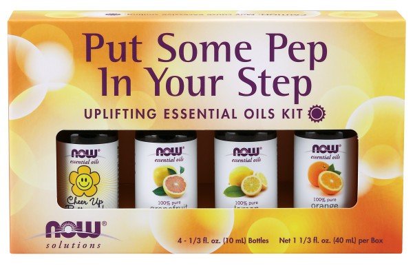 Now Foods Put Some Pep In Your Step Uplifting Essential Oils Kit 4-10 mL Oil