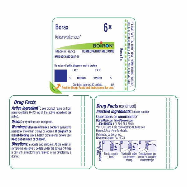 Boiron Borax 6X Homeopathic Single Medicine For First Aid 80 Pellet