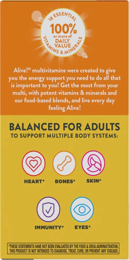 Nature&#39;s Way Alive! Daily Energy Complete Multivitamin 60 Tablet