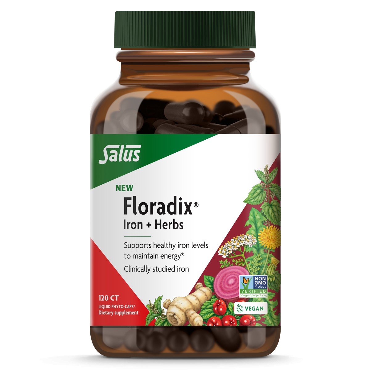 Gaia Herbs Floradix Iron & Herbs 120 Capsule