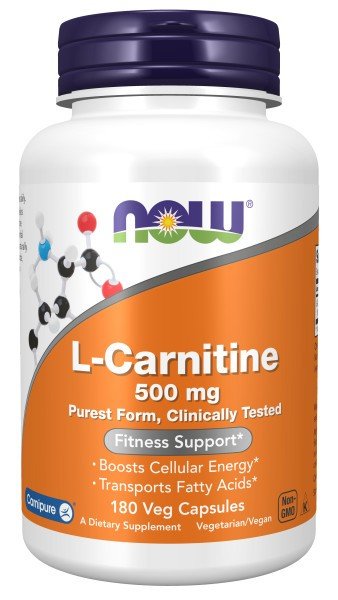 Now Foods Carnitine 500mg 180 Capsule