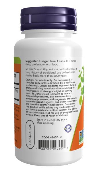 Now Foods St. John&#39;s Wort 300mg Extract 100 Capsule