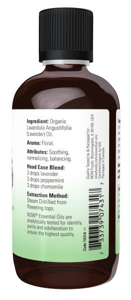 Now Foods Organic Lavender Oil - 4 oz. 4 fl oz Oil