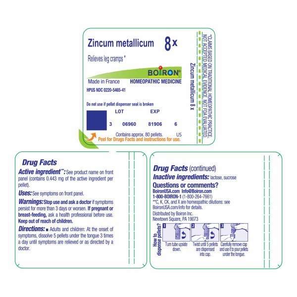 Boiron Zincum Metallicum 8X Homeopathic Single Medicine For Pain 80 Pellet