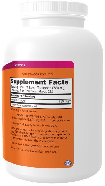 Now Foods 100% Pure Inositol Powder 1 lbs Powder