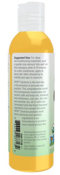 Now Foods Solutions Certified Organic Jojoba Oil 4 oz Liquid