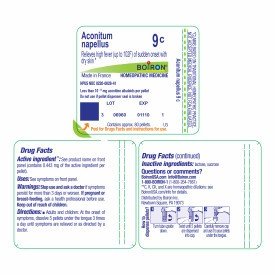 Boiron Aconitum Napellus 9C Homeopathic Single Medicine For Cough, Cold &amp; Flu 80 Pellet