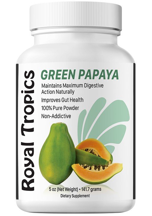 Royal Tropics Green Papaya Digestive Enzymes Powder 5 oz Powder