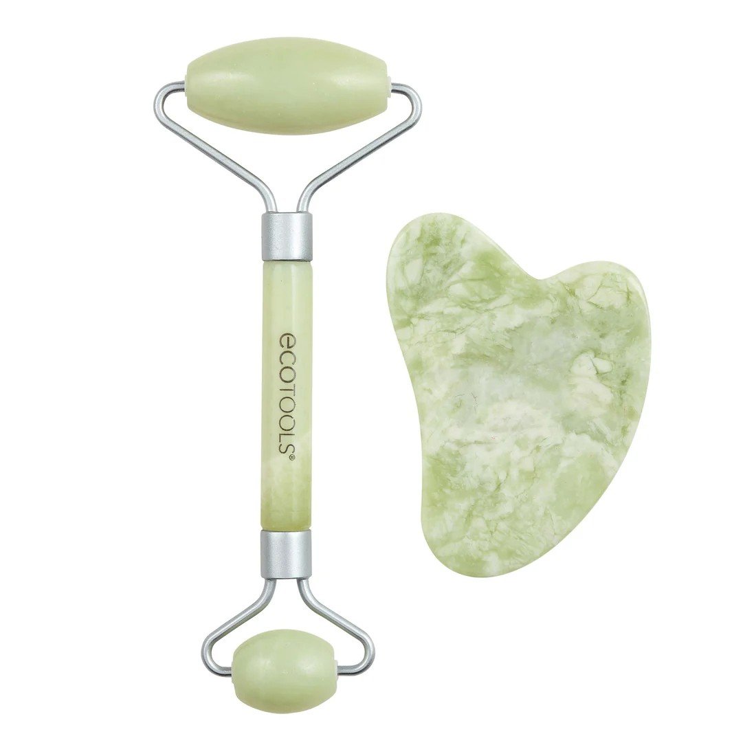 EcoTools Jade Facial Roller and Gua Sha Stone Duo 1 Pack