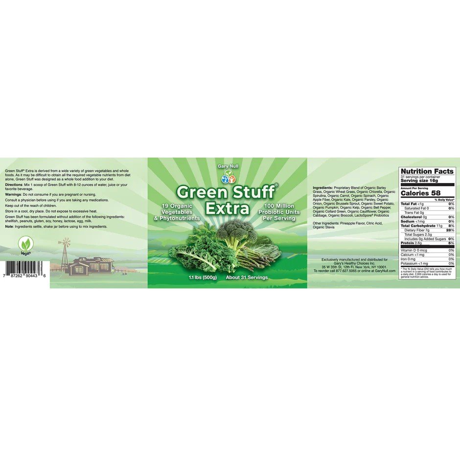 Gary Null Green Stuff Extra 1.1 lb (500 g) Powder