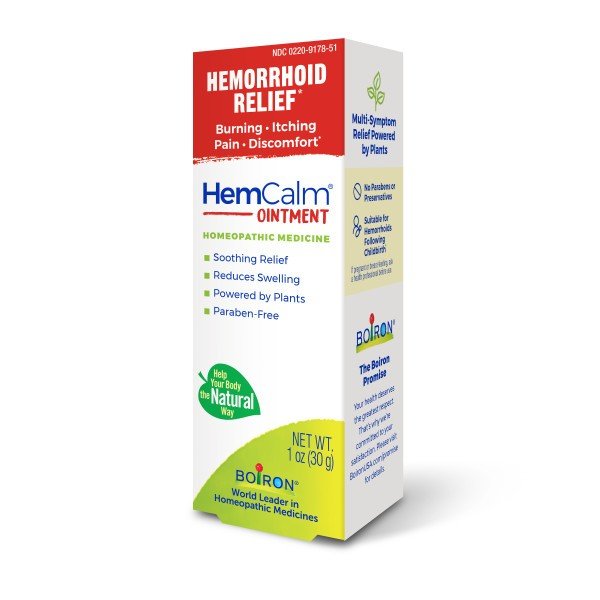 Boiron HemCalm Homeopathic Medicine For Hemorrhoid Relief 1 oz Ointment