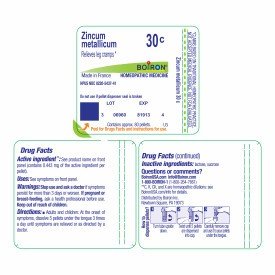 Boiron Zincum Metallicum 30C Homeopathic Single Medicine For Pain 80 Pellets