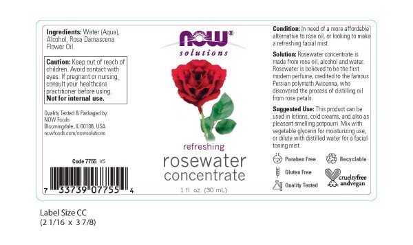 Now Foods Rosewater Concentrate 1 oz Liquid
