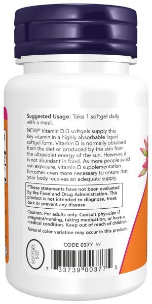 Now Foods Vitamin D-3 2000 IU 240 Softgel