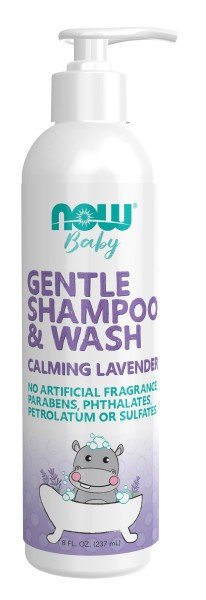Now Foods Gentle Baby Shampoo &amp; Wash, Calming Lavender 8 oz Liquid