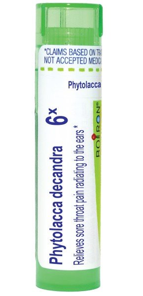 Boiron Phytolacca Decandra 6X Homeopathic Single Medicine For Cough, Cold & Flu 80 Pellet