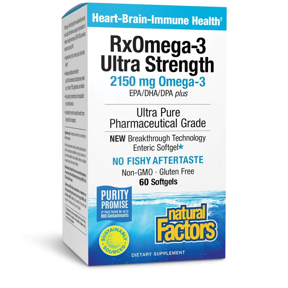 Natural Factors RxOmega-3 Ultra Strength 2,150 mg 60 Softgel