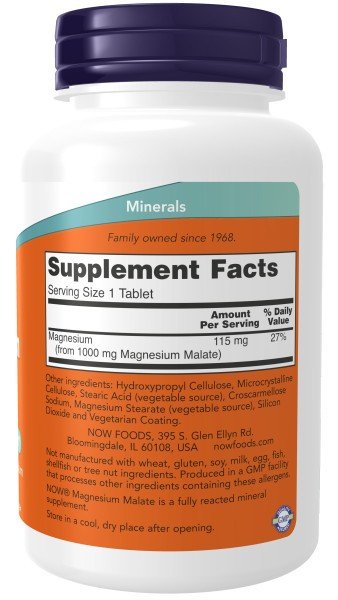 Now Foods Magnesium Malate 1000mg 180 Tablet