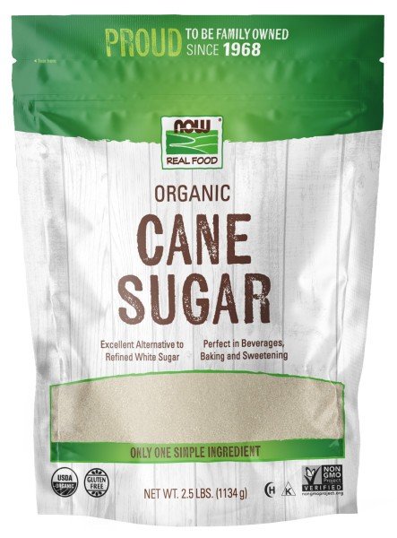 Now Foods Organic Cane Sugar 2.5 lb Granule