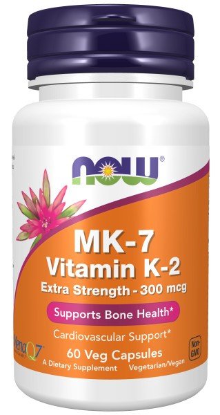 Now Foods MK-7 Vitamin K-2 Extra Strength 300 mcg 60 VegCap