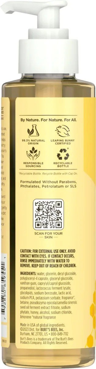 Burt&#39;s Bees Fermented Honey Gel Cleanser 6 oz. Liquid