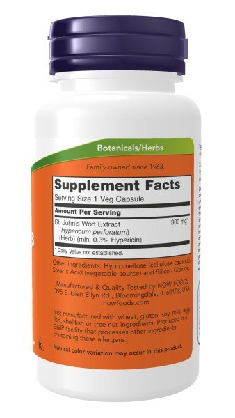 Now Foods St. John&#39;s Wort 300mg Extract 100 Capsule