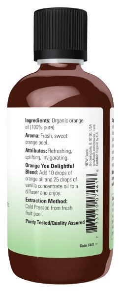 Now Foods Orange Oil Organic 4 oz Oil