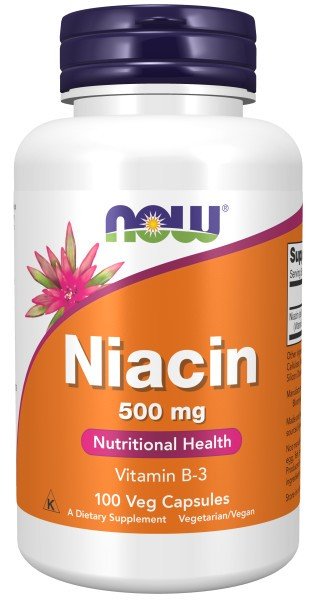 Niacin | Now Foods | Vitamin B-3 | Nutritional Health | Vegan | Dietary Supplement | 100 Capsules | VitaminLife