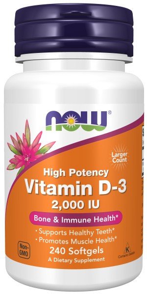 Now Foods Vitamin D-3 2000 IU 240 Softgel