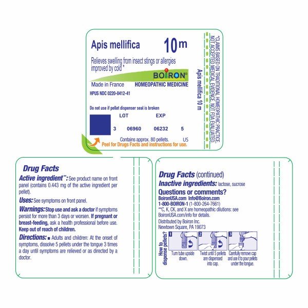 Boiron Apis Mellifica 10M Homeopathic Single Medicine For First Aid 80 Pellet