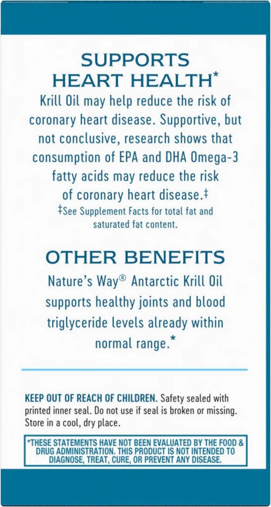 Nature&#39;s Way Krill Oil 500 mg 60 Softgel