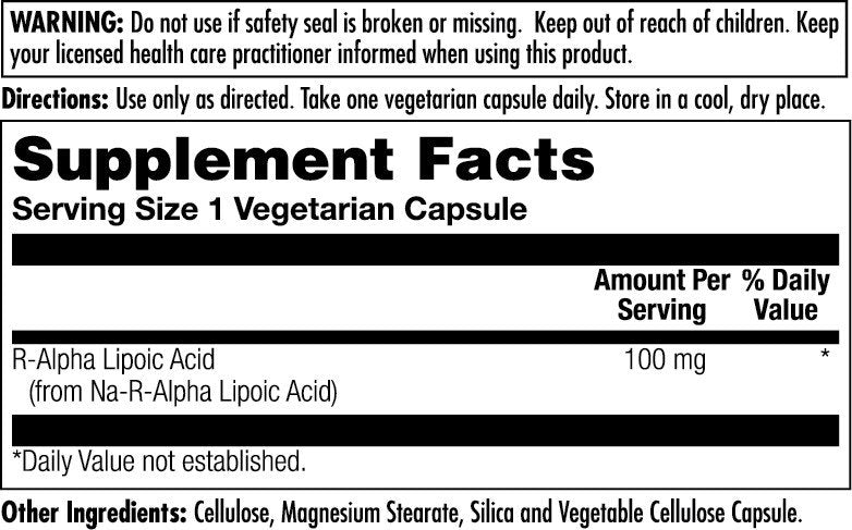 Kal R-Lipoic Acid ActivOxidant 100 mg 60 VegCap