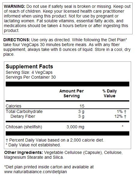 Natural Balance Super Chitosan 120 VegCaps