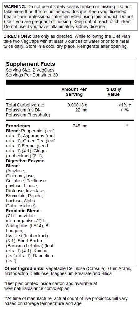 Natural Balance Bloat-X 60 VegCap