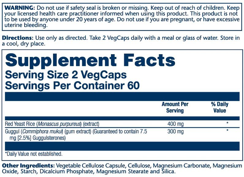 Solaray Guggul &amp; Red Yeast Rice 120 Capsule