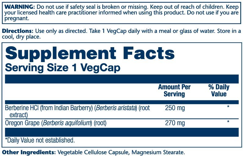 Solaray Advance Formula Berberine 60 VegCap