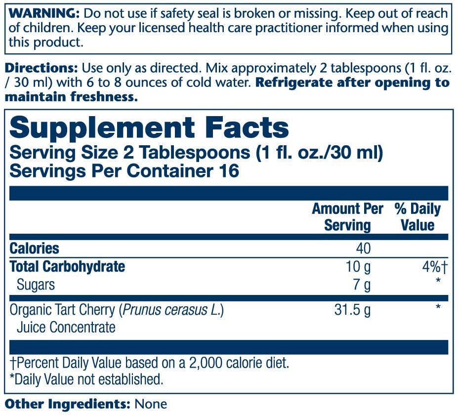 Solaray Tart Cherry Juice Organic 16 oz Liquid