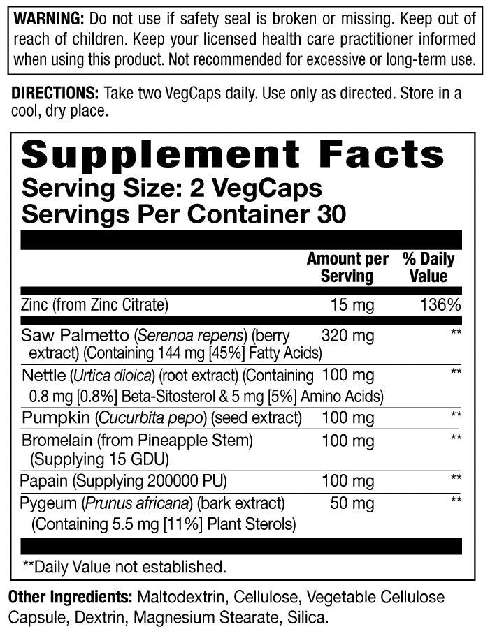 NaturalCare Prosta-Health For Men 60 VegCap