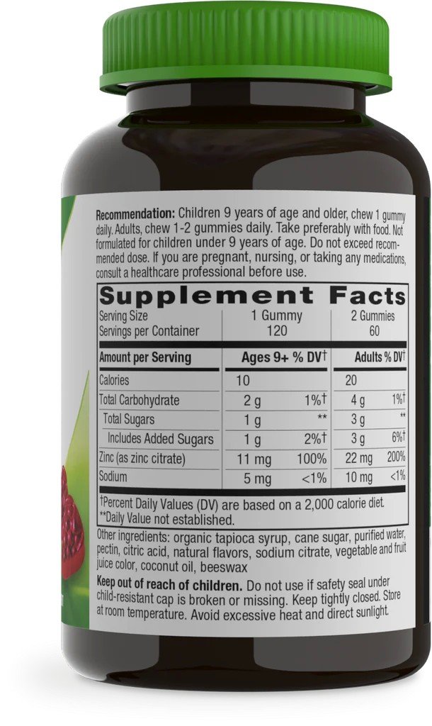 Nature&#39;s Way Zinc Gummy 120 Gummy