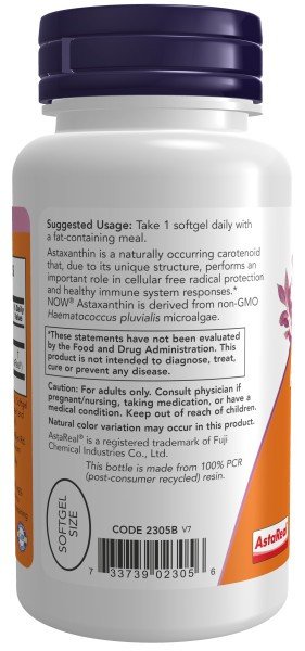 Now Foods Astaxanthin 4 mg 90 Softgel