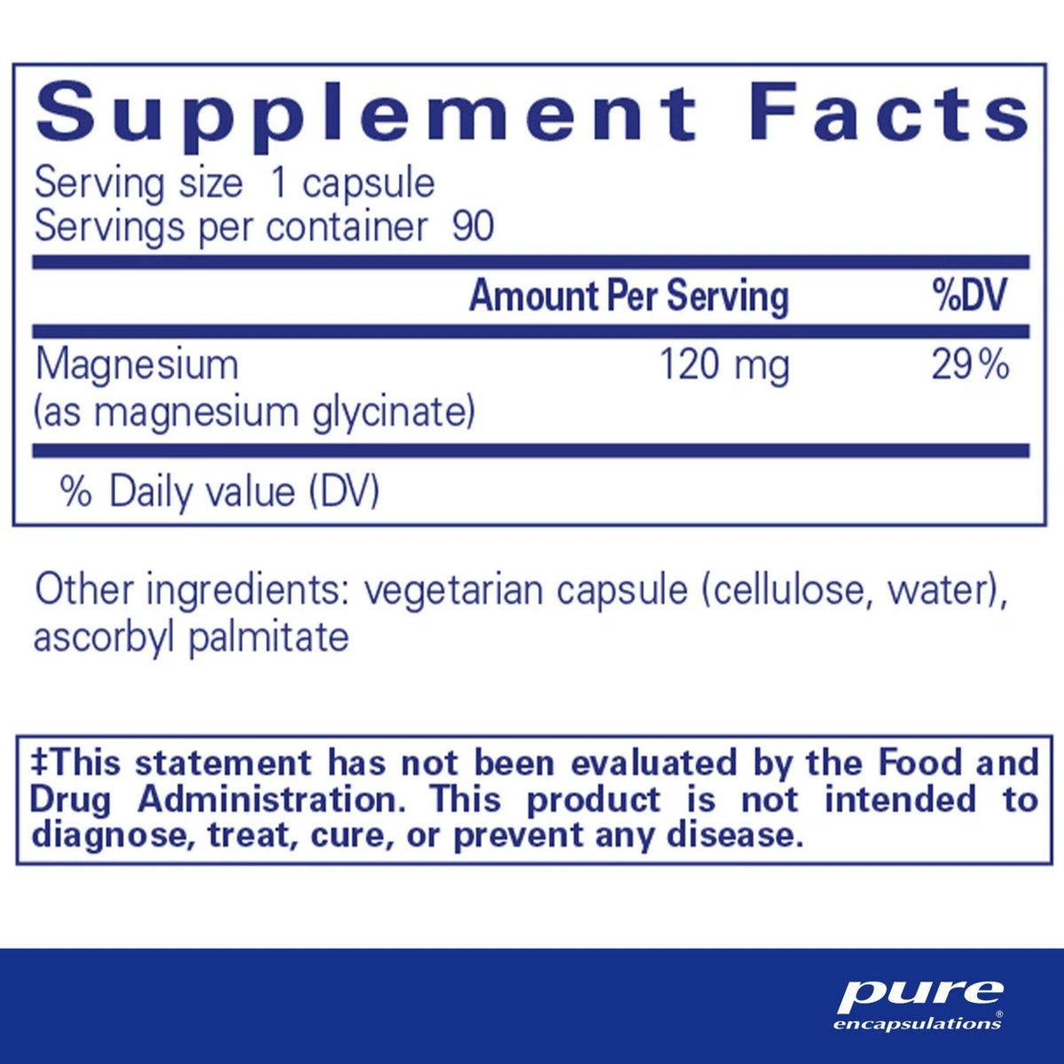 Pure Encapsulations Magnesium (glycinate) 90 Capsule